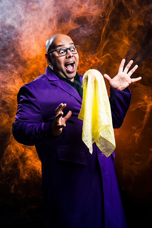 Portrait of Vancouver family magician Cash